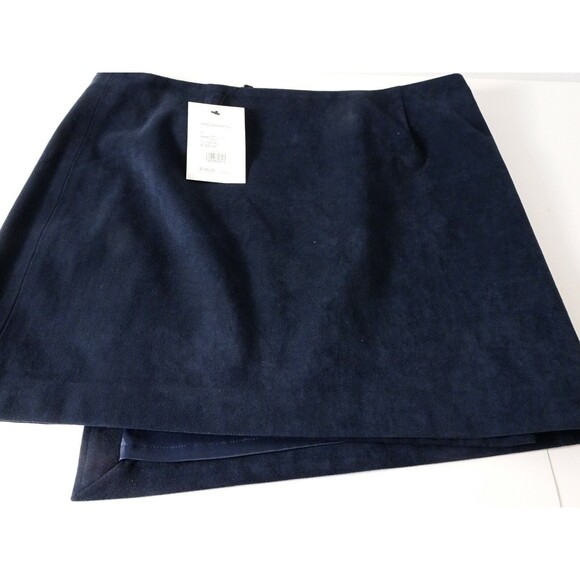 Theory Women's IWG Wrap Skirt Brilliant Navy Fulton Fuax Suede Skirt NWT 195 P - Picture 12 of 12
